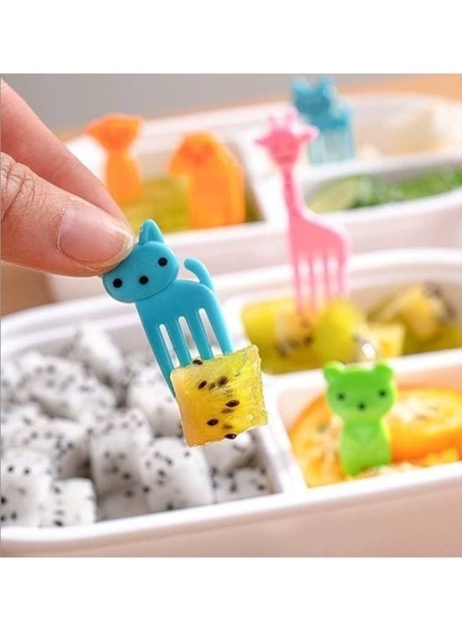 50Pcs Kids Cartoon Animal Fork Set – Food-Grade Lunch & Bento Box Utensils – Fun Forks for Fruit, Snacks, and Parties - Image 5